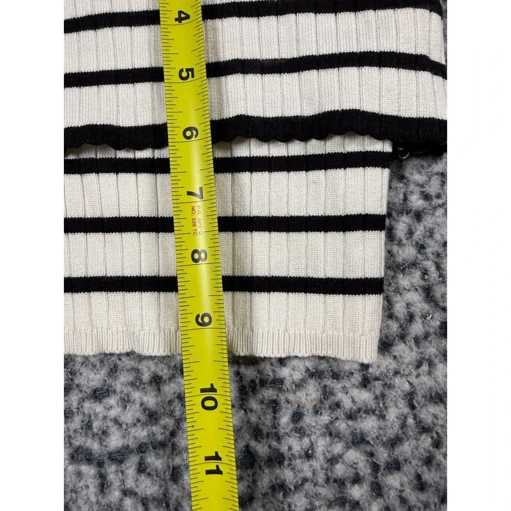 Freshman 1996 Black White Stripe Knit Tube Top Off Shoulder Bardot Size S NWT‎
